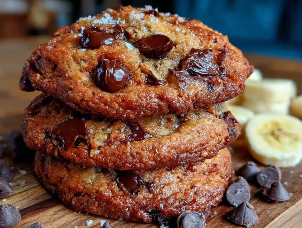 banana bread chocolate chip cookies - featured image