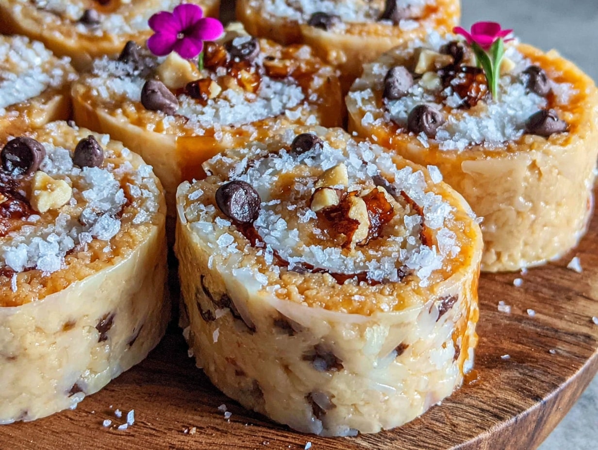 cookie dough sushi preparation steps