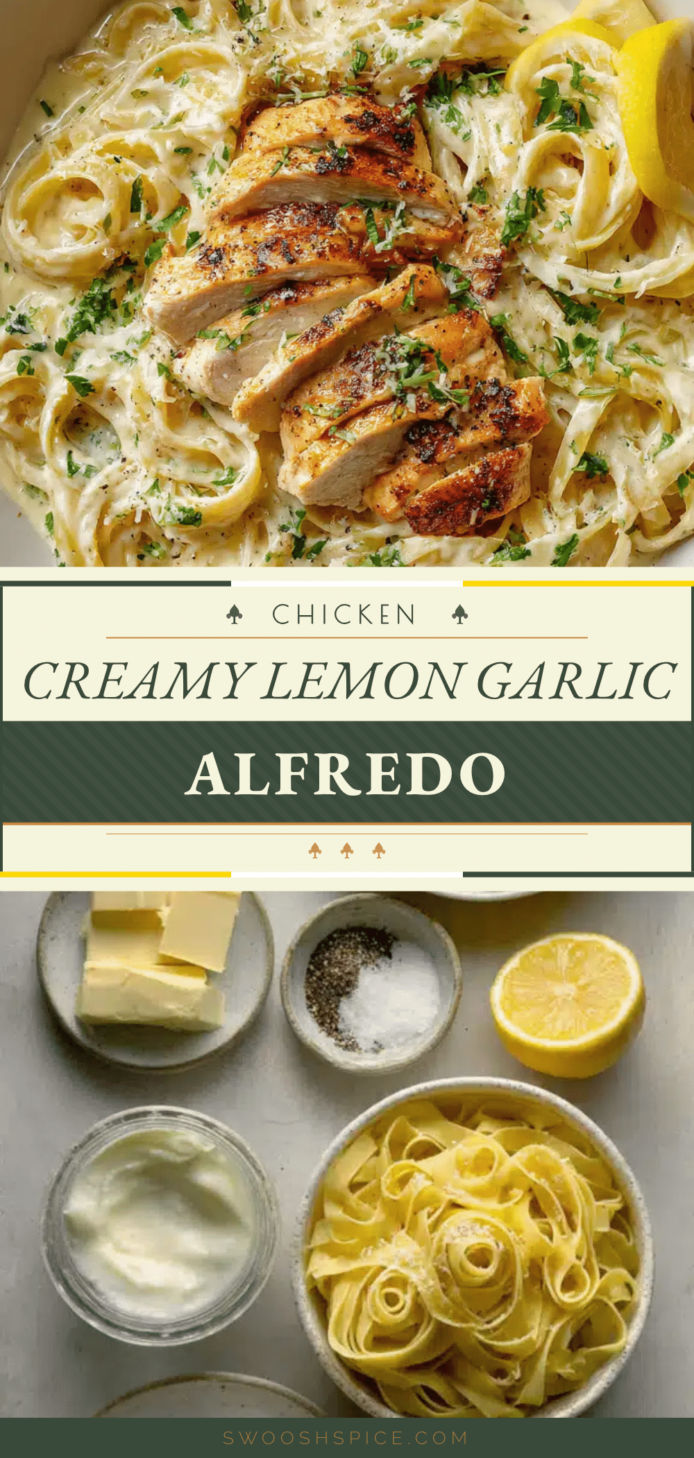 creamy lemon garlic chicken alfredo recipe