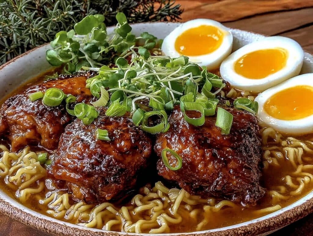 creamy marry me chicken ramen bowl - featured image