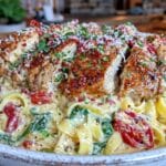 creamy tuscan chicken pasta - featured image
