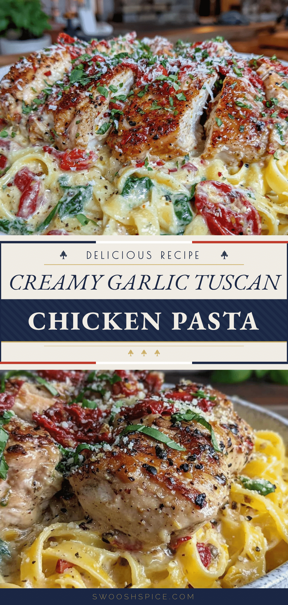 creamy tuscan chicken pasta recipe