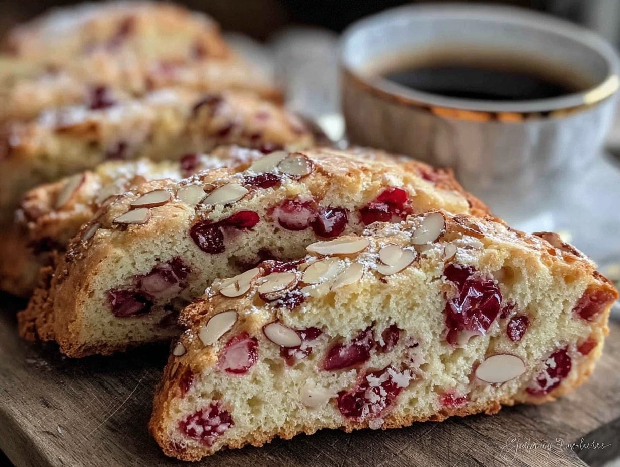 crispy cherry almond biscotti preparation steps