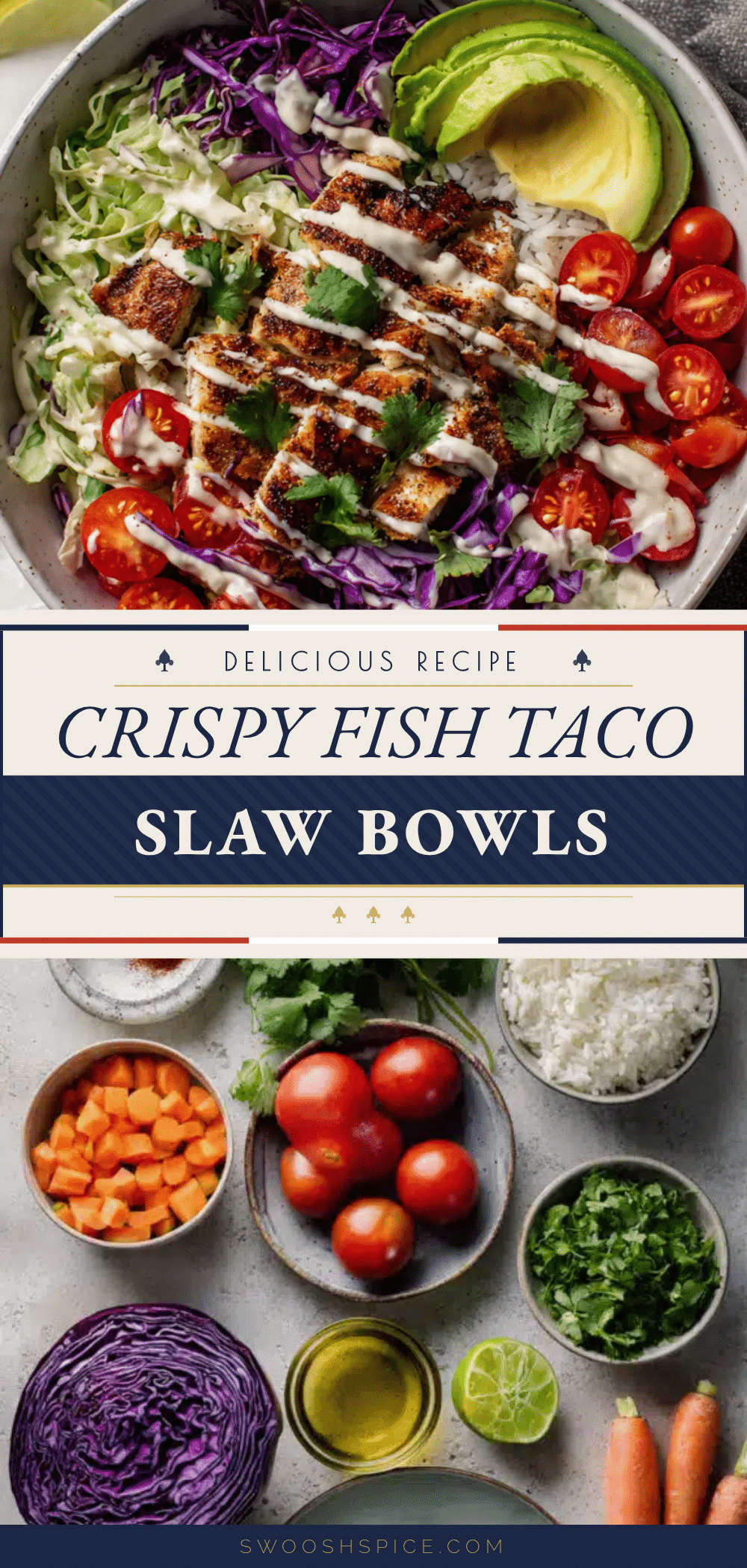 crispy fish taco slaw bowls recipe