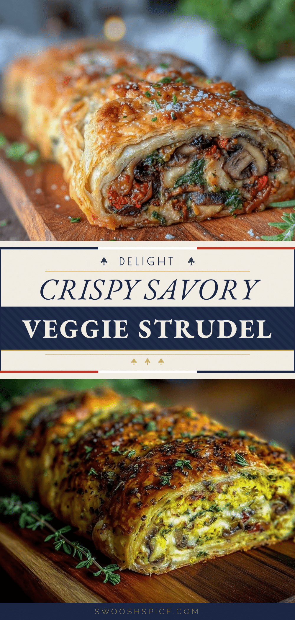 crispy savory veggie strudel recipe