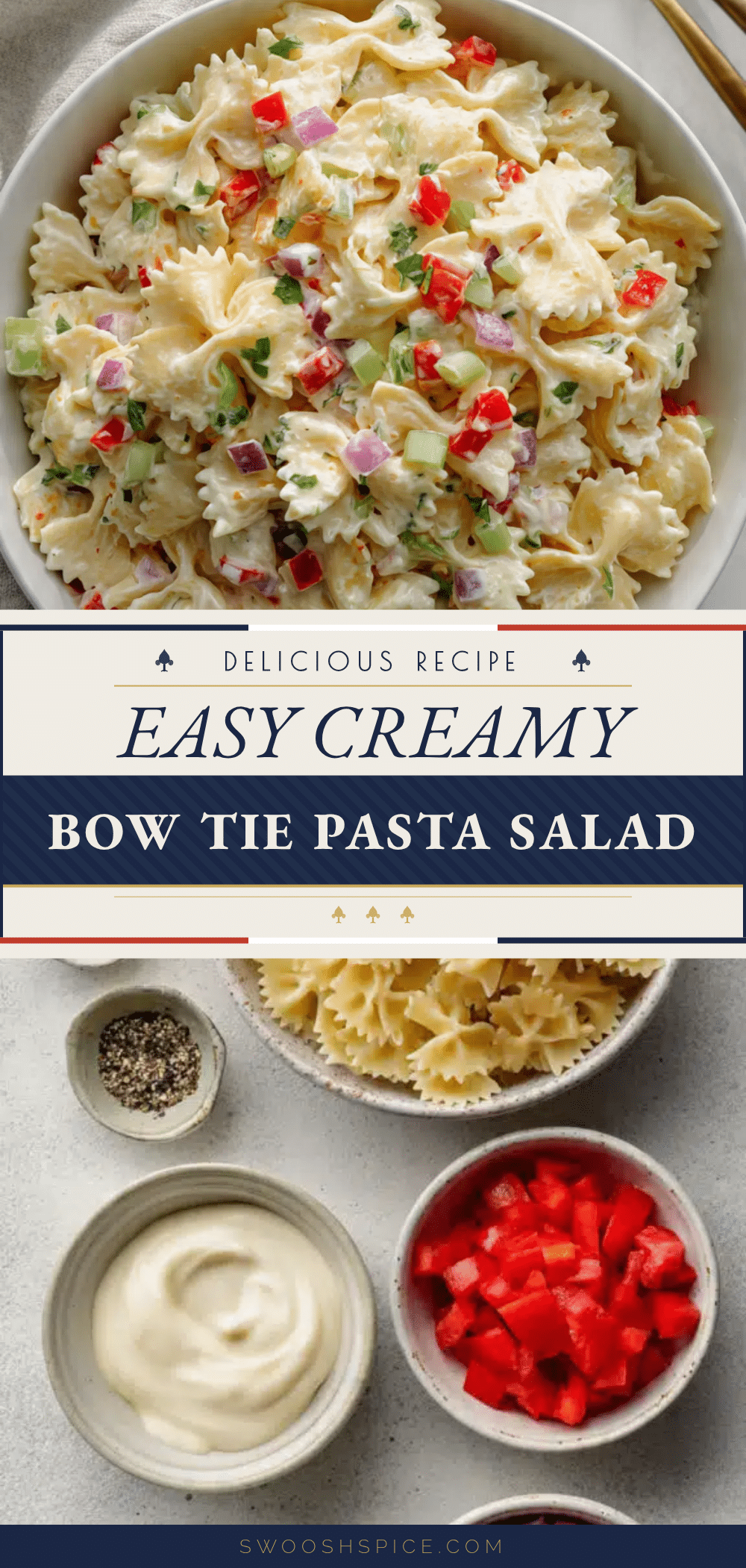 easy creamy bow tie pasta salad recipe
