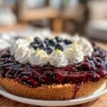 easy creamy no bake blueberry pie recipe - featured image