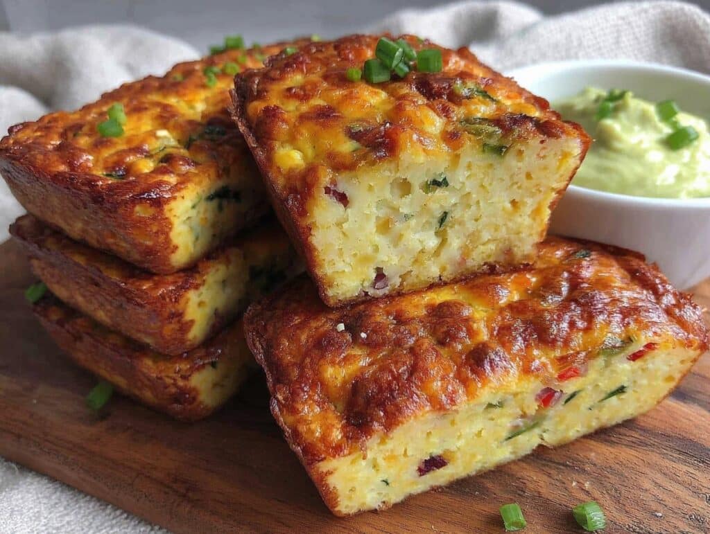 easy low carb veggie breakfast bars - featured image