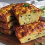 easy low carb veggie breakfast bars - featured image