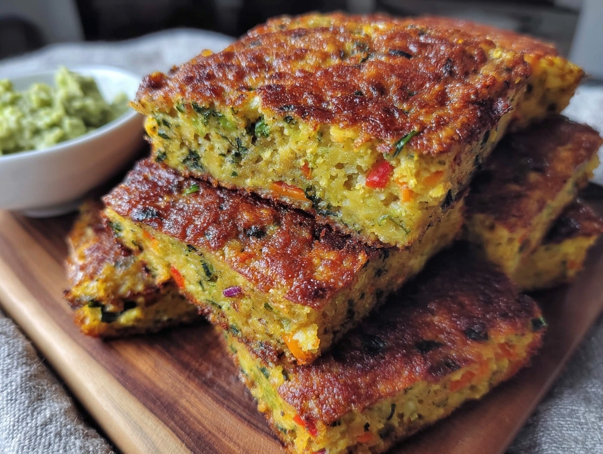 easy low carb veggie breakfast bars preparation steps