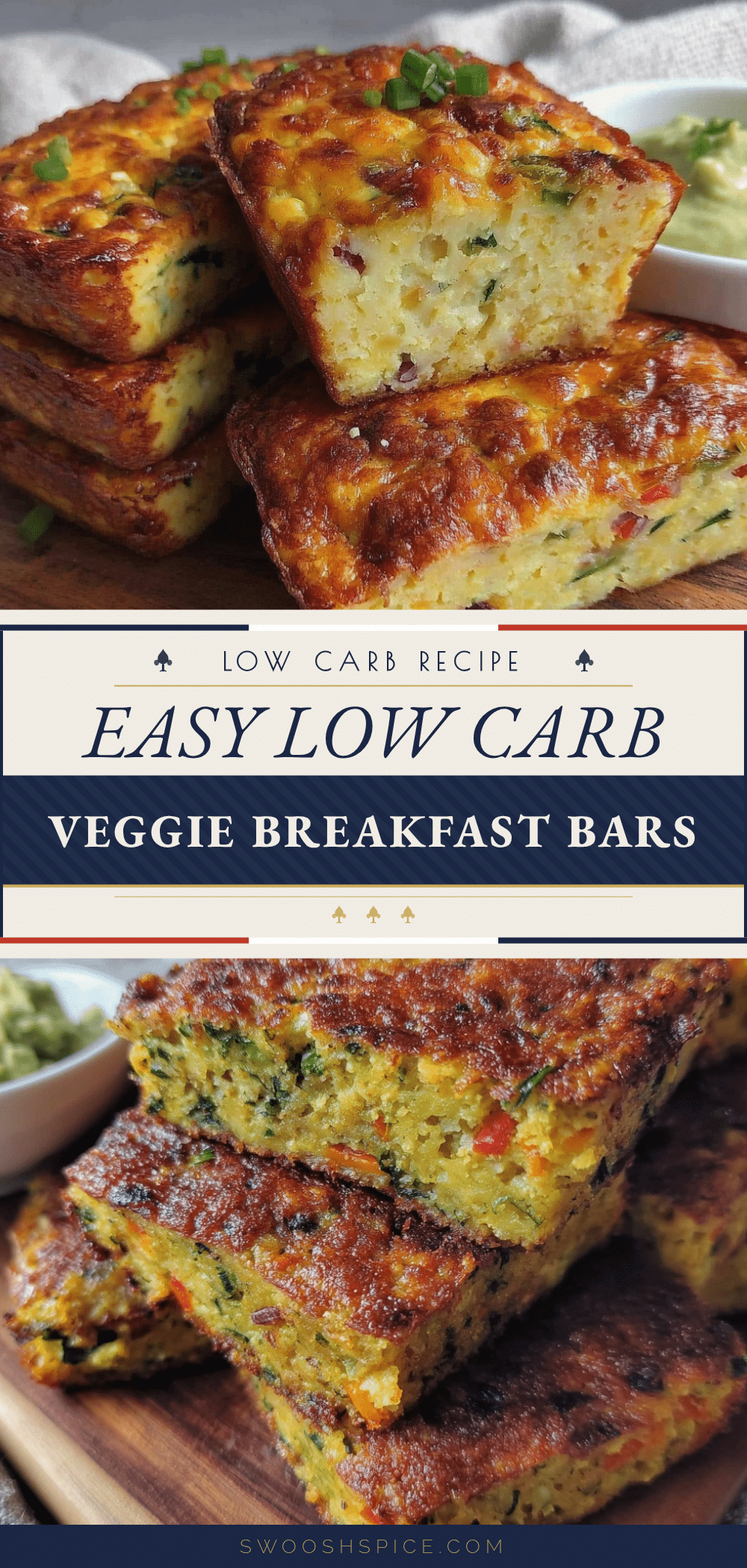 easy low carb veggie breakfast bars recipe
