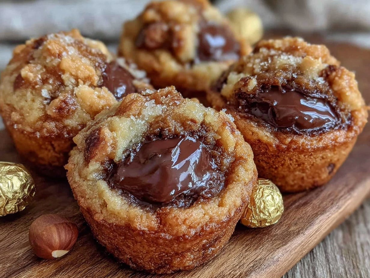 Ferrero Rocher stuffed cookies preparation steps