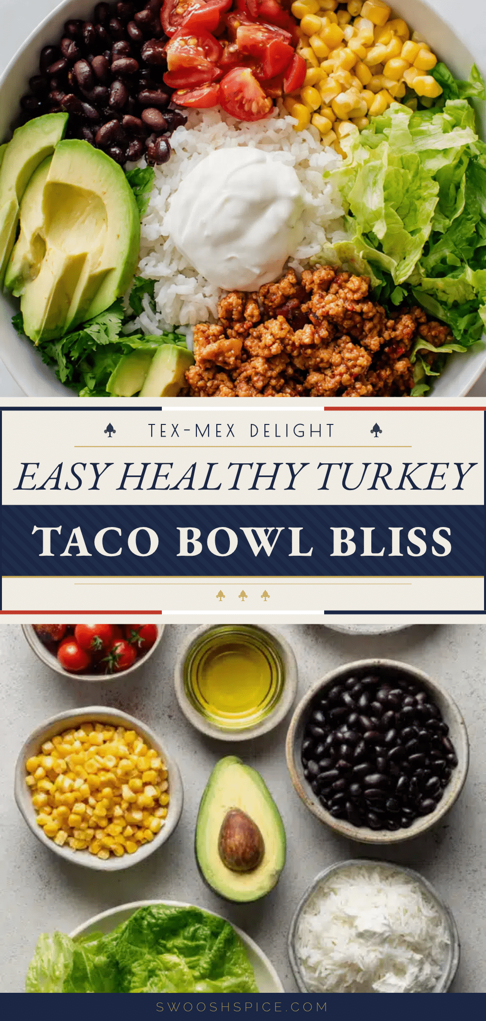 healthy turkey taco bowl recipe