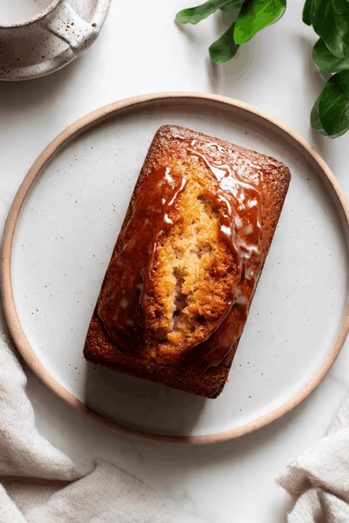moist honey vanilla banana bread - featured image