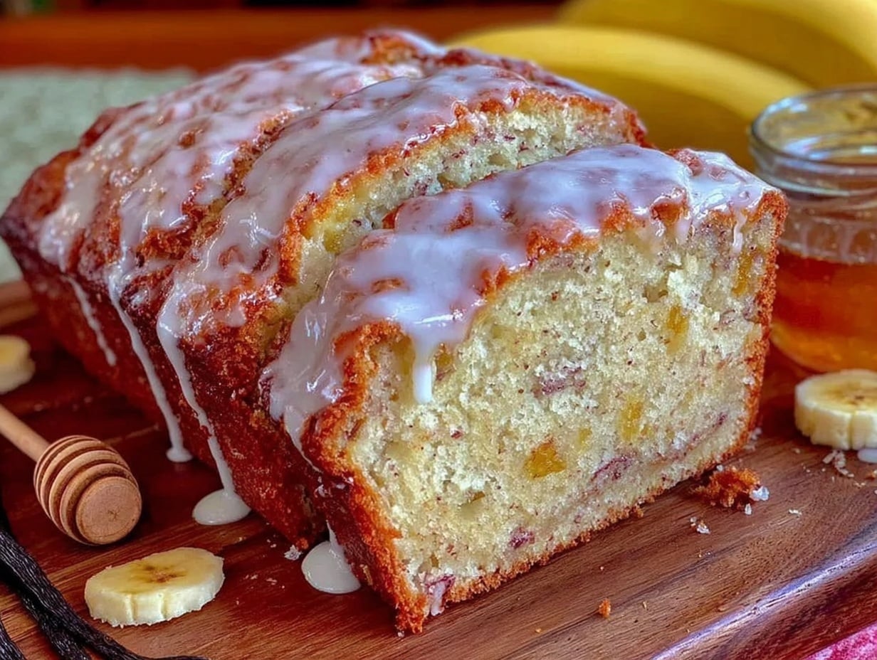 moist honey vanilla banana bread preparation steps