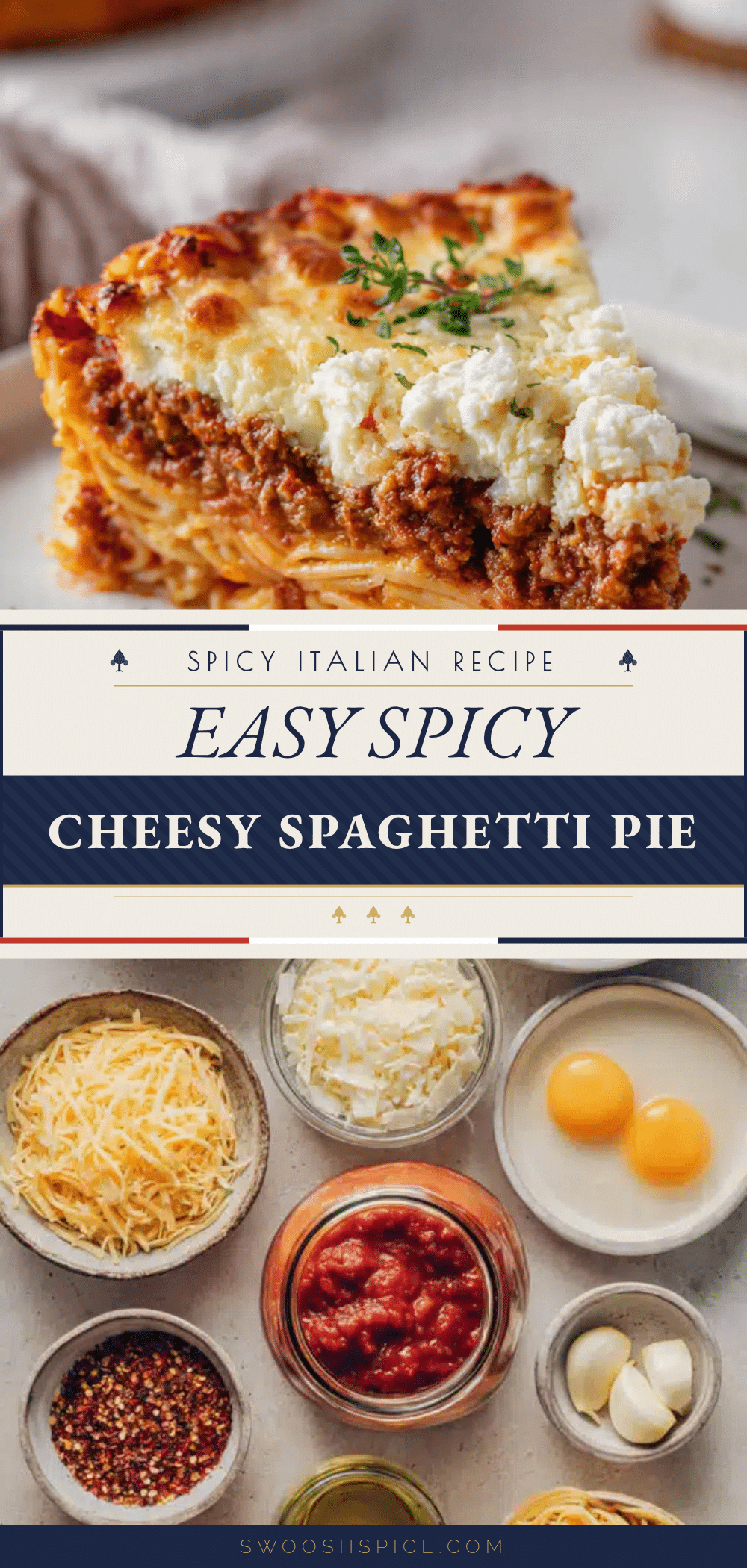 spicy spaghetti pie recipe