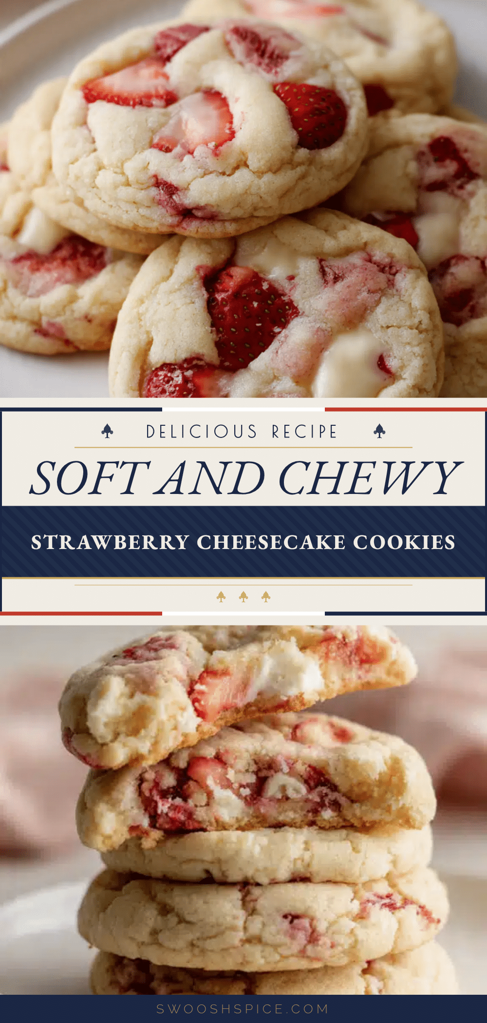 tender strawberry cheesecake cookies recipe