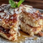 almond croissant protein pancakes - featured image