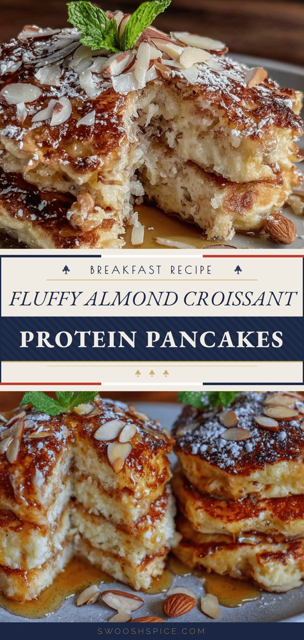 almond croissant protein pancakes recipe