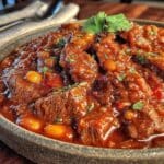 beefy chili stew recipe - featured image