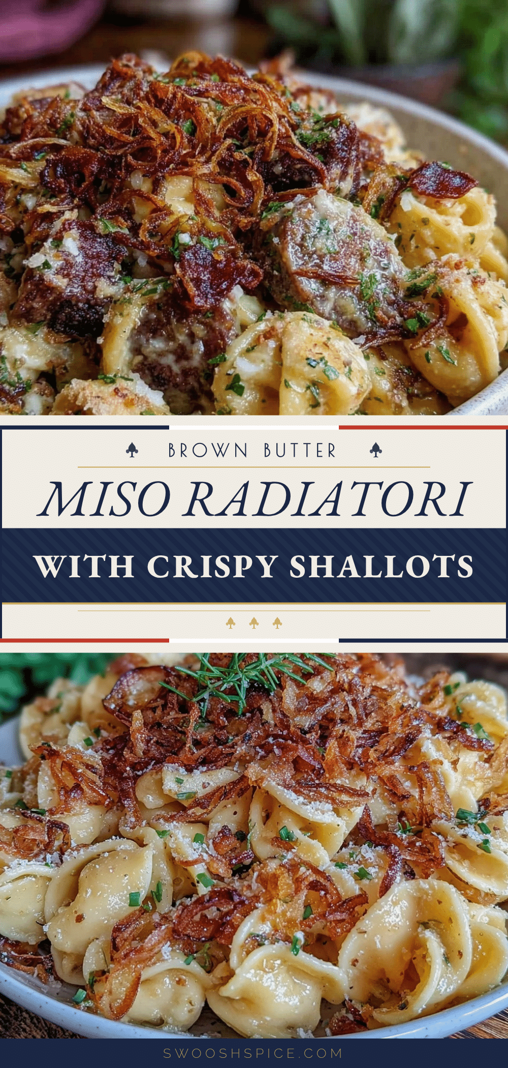 brown butter miso radiatori recipe