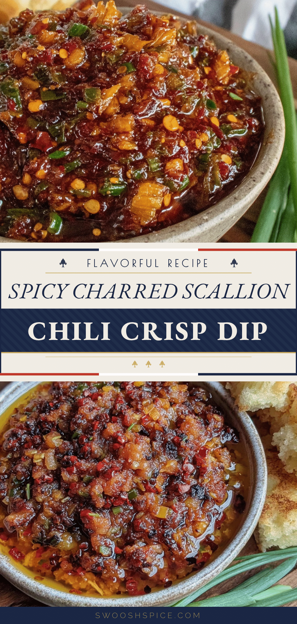 charred scallion and chili crisp dip recipe
