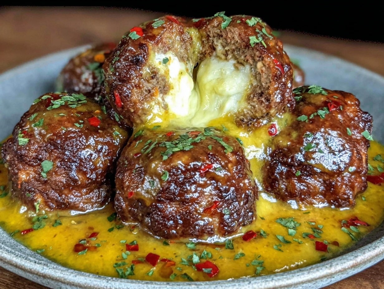 cheese stuffed meatballs preparation steps