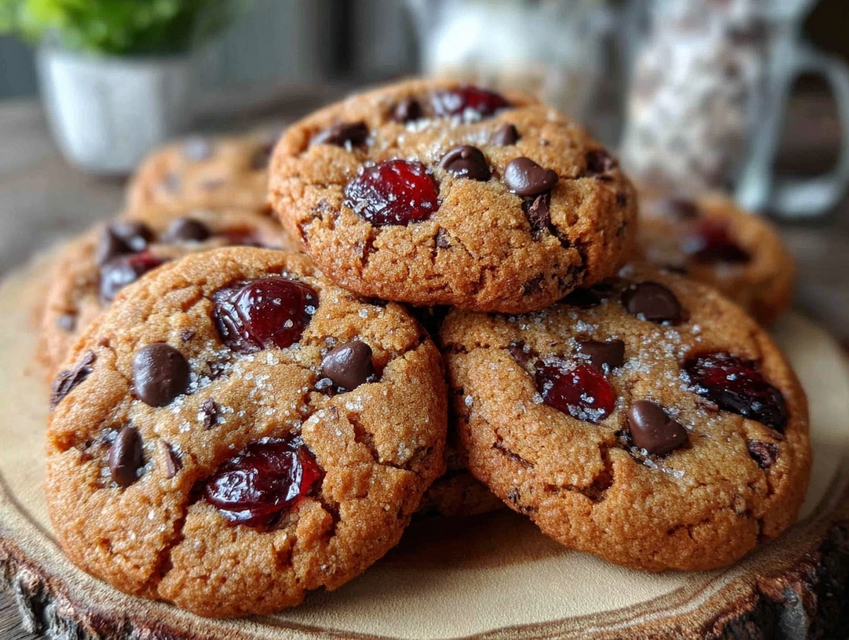chewy maraschino cherry chocolate chip cookies preparation steps