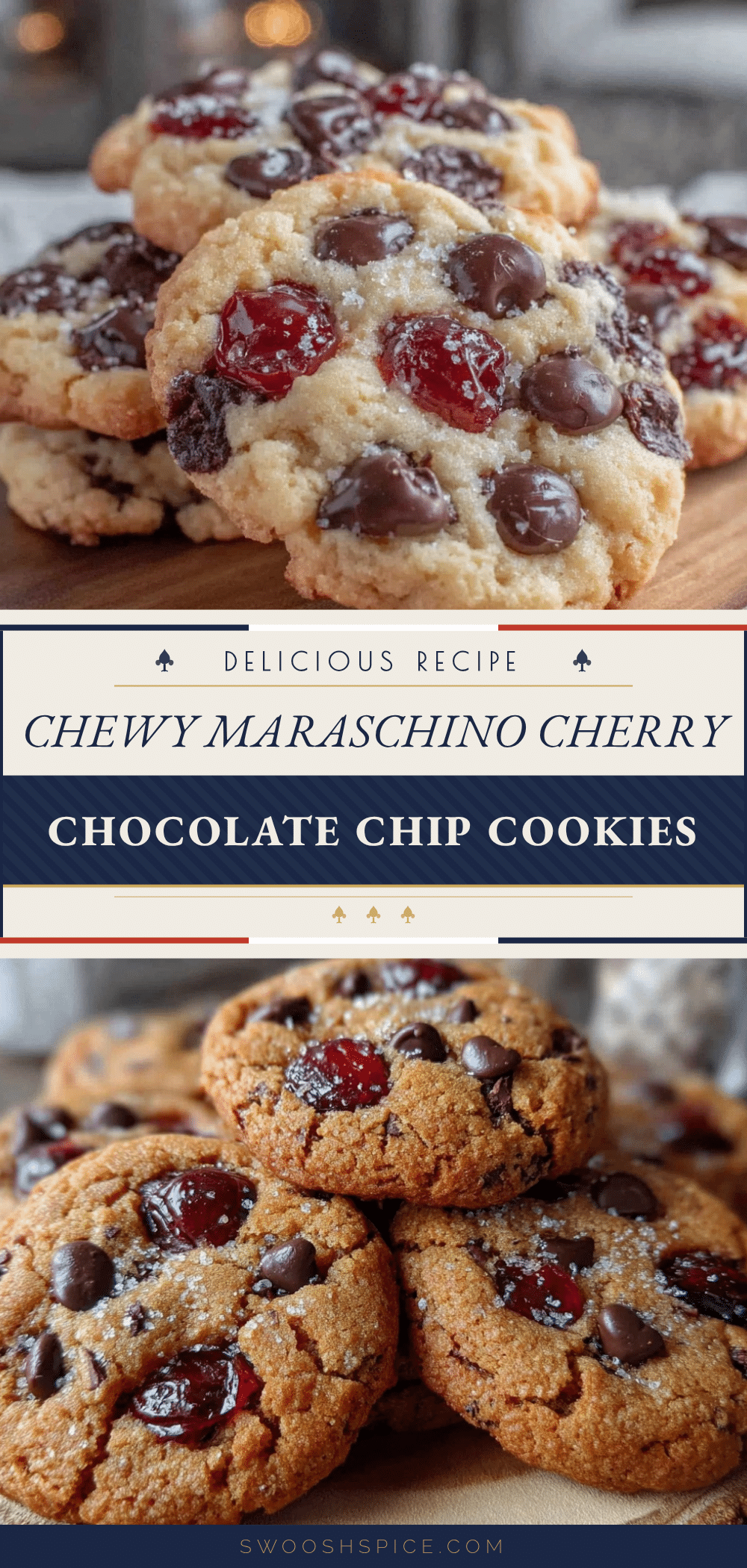 chewy maraschino cherry chocolate chip cookies recipe