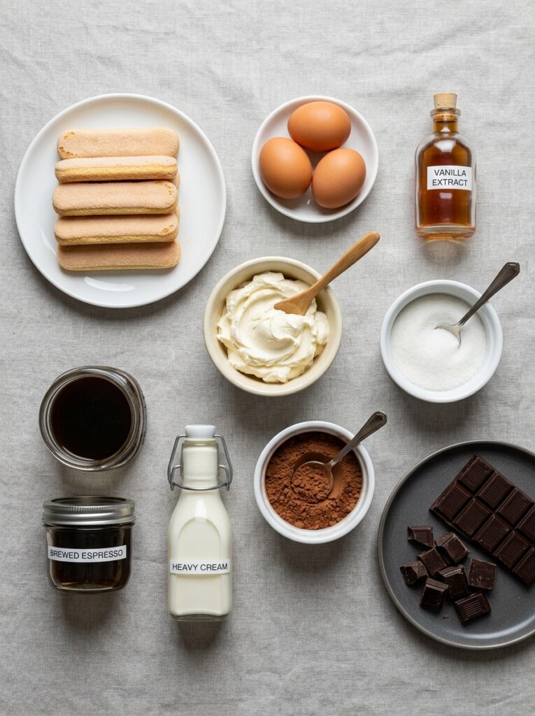 chocolate mousse tiramisu preparation steps