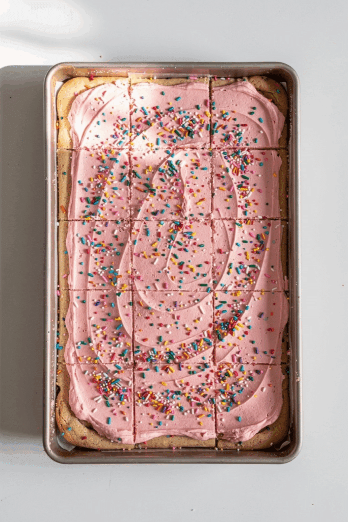 cozy frosted sugar cookie bars - featured image