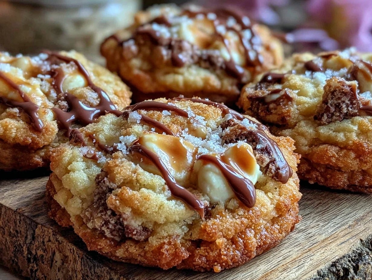 creamy caramel cheesecake cookies preparation steps