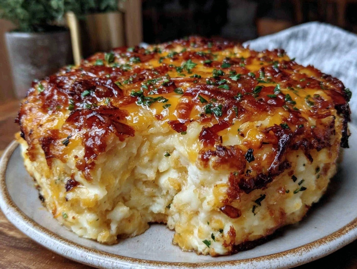 creamy cheesy onion mashed potato casserole preparation steps