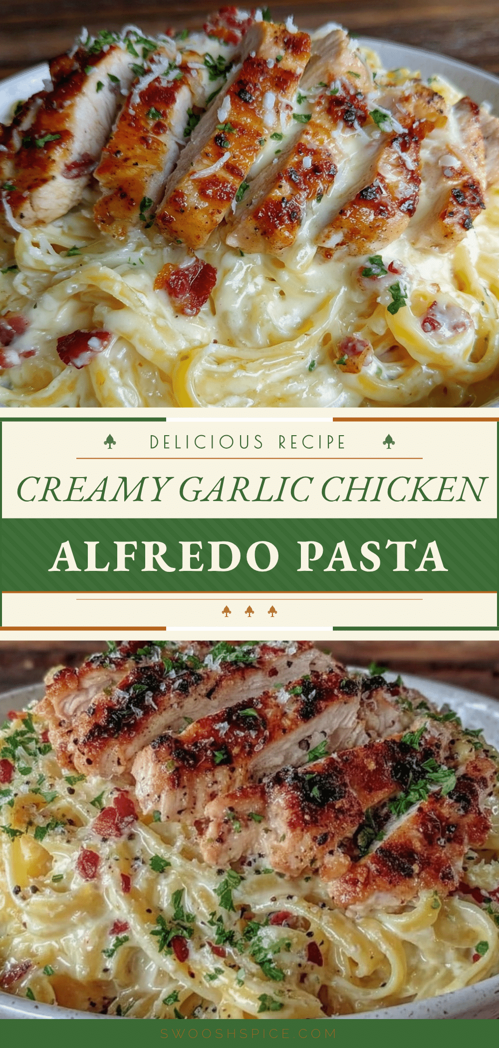 creamy garlic chicken alfredo pasta recipe
