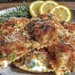 creamy leek burrata triangoli - featured image