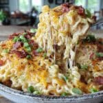creamy ramen macaroni cheese - featured image