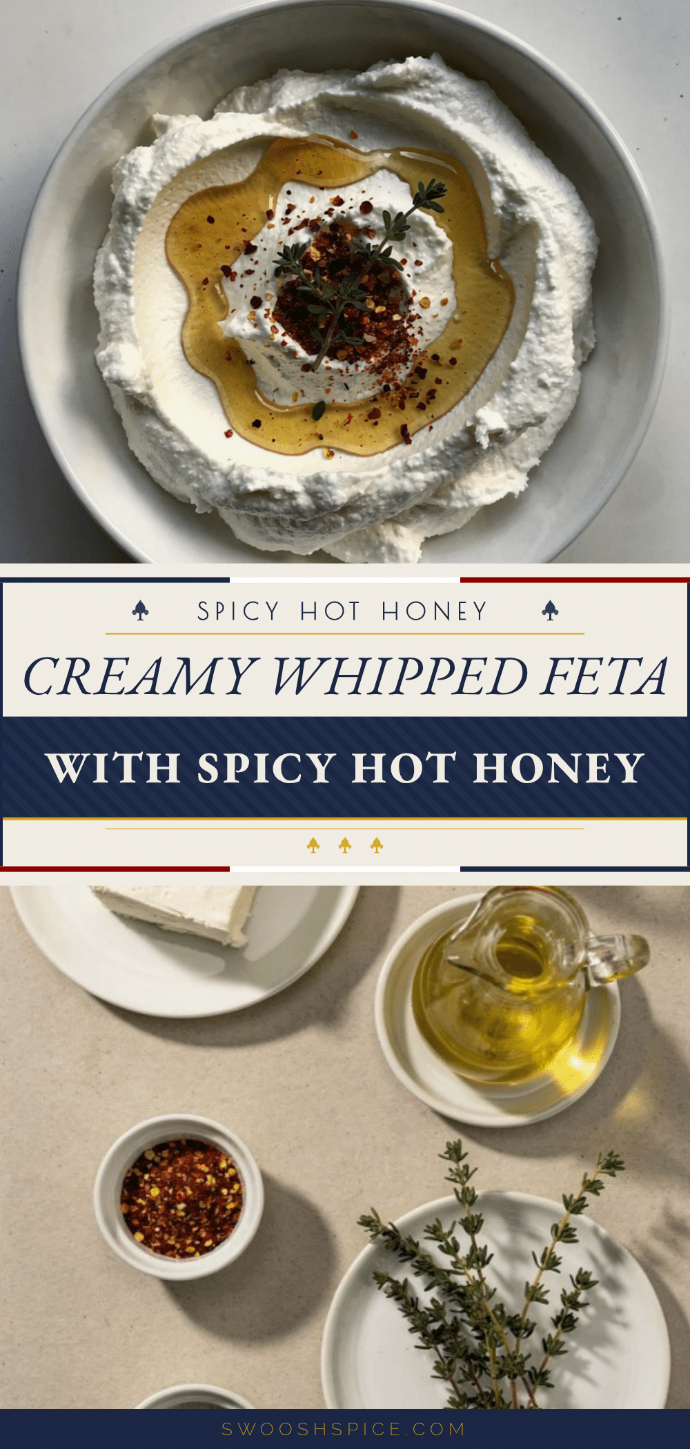 creamy whipped feta with spicy hot honey recipe