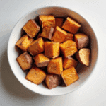 crispy air fryer sweet potato cubes - featured image