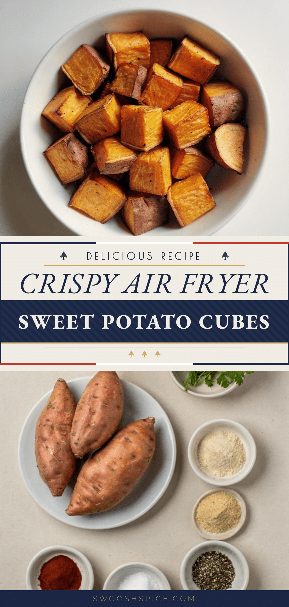 crispy air fryer sweet potato cubes recipe