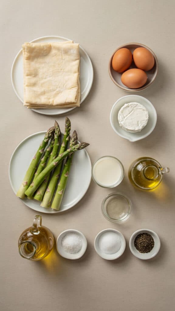 crispy asparagus goat cheese tart preparation steps