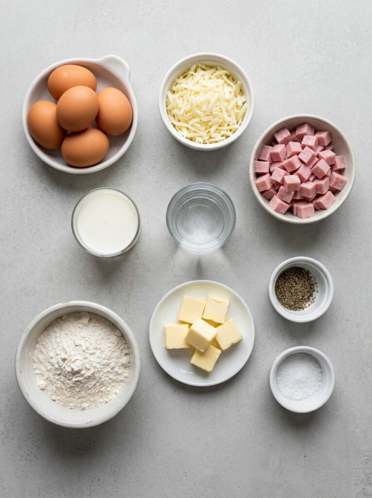 crispy homemade flat ham pie preparation steps