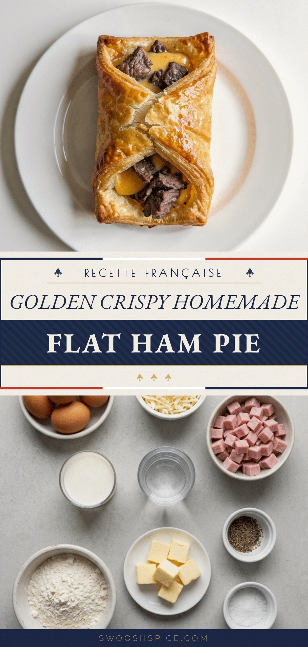 crispy homemade flat ham pie recipe