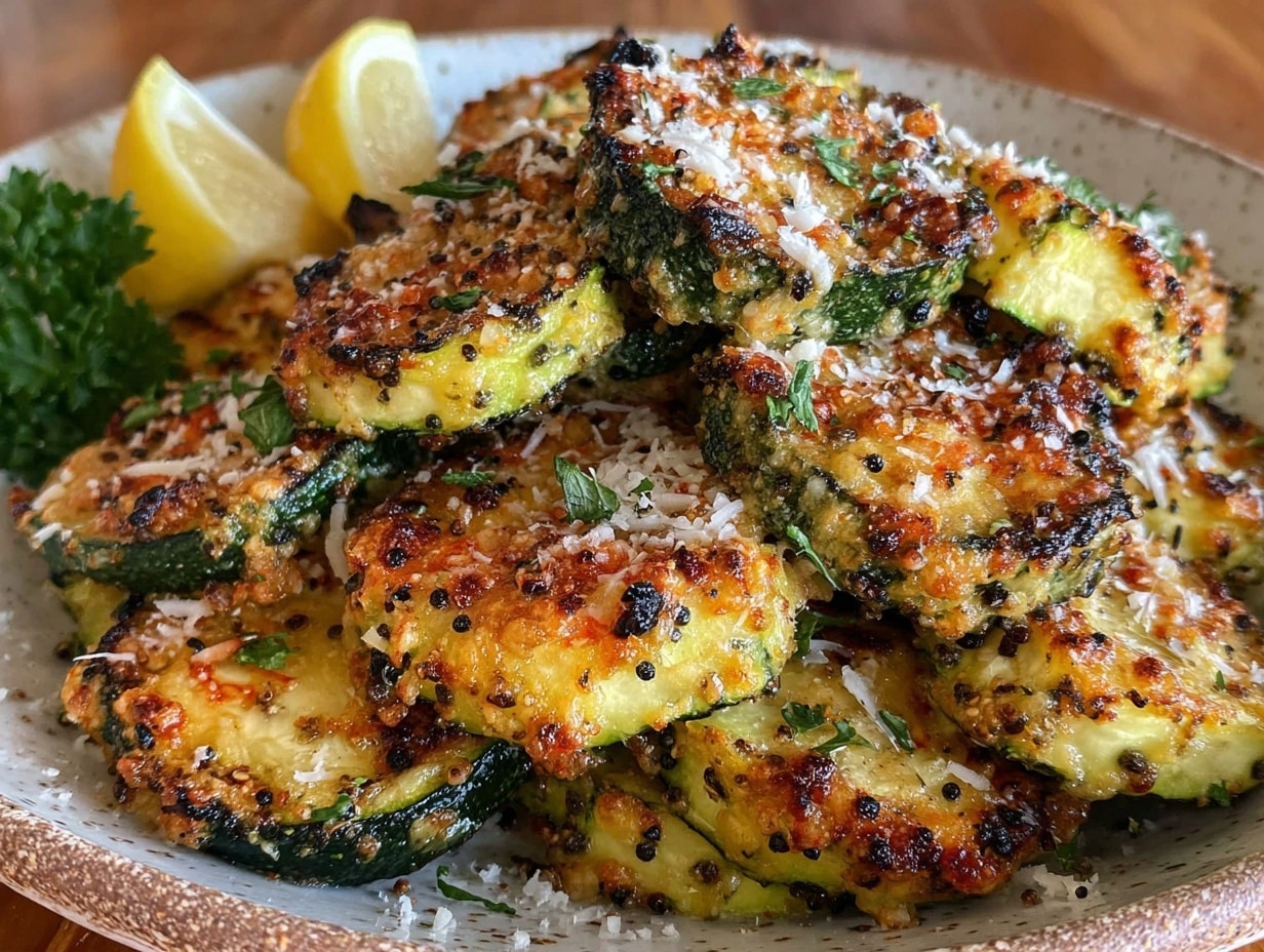 crispy lemon pepper parmesan zucchini preparation steps