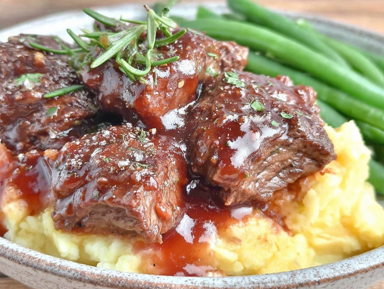 easy weeknight steak tips and gravy preparation steps