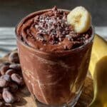fresh raw chocolate banana shake - featured image