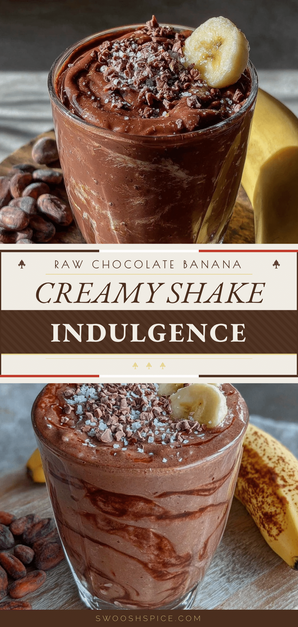 fresh raw chocolate banana shake recipe