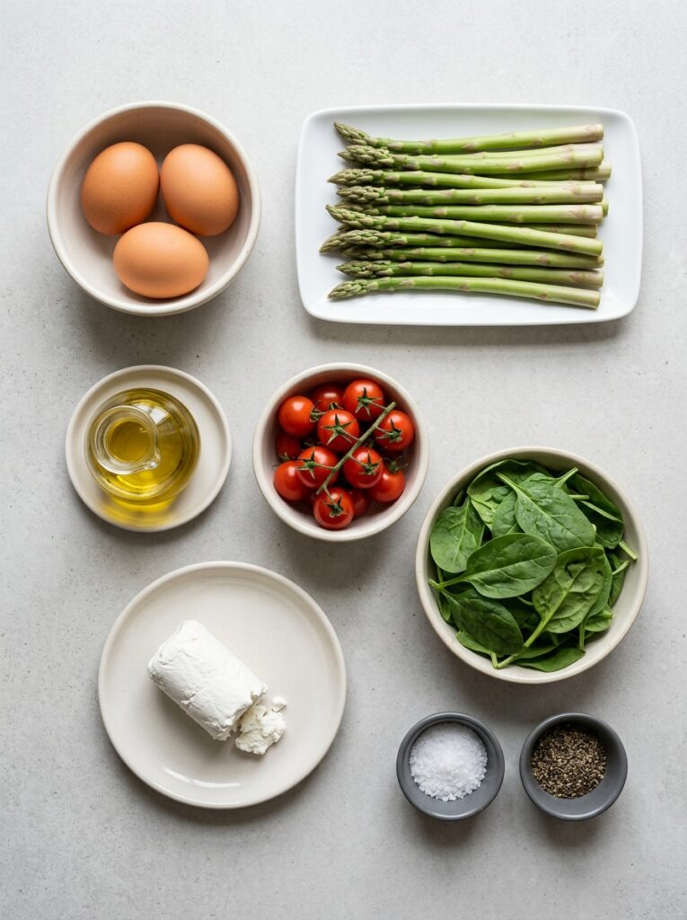 fresh spring vegetable frittata preparation steps