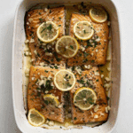 garlic butter ghee salmon bake - featured image