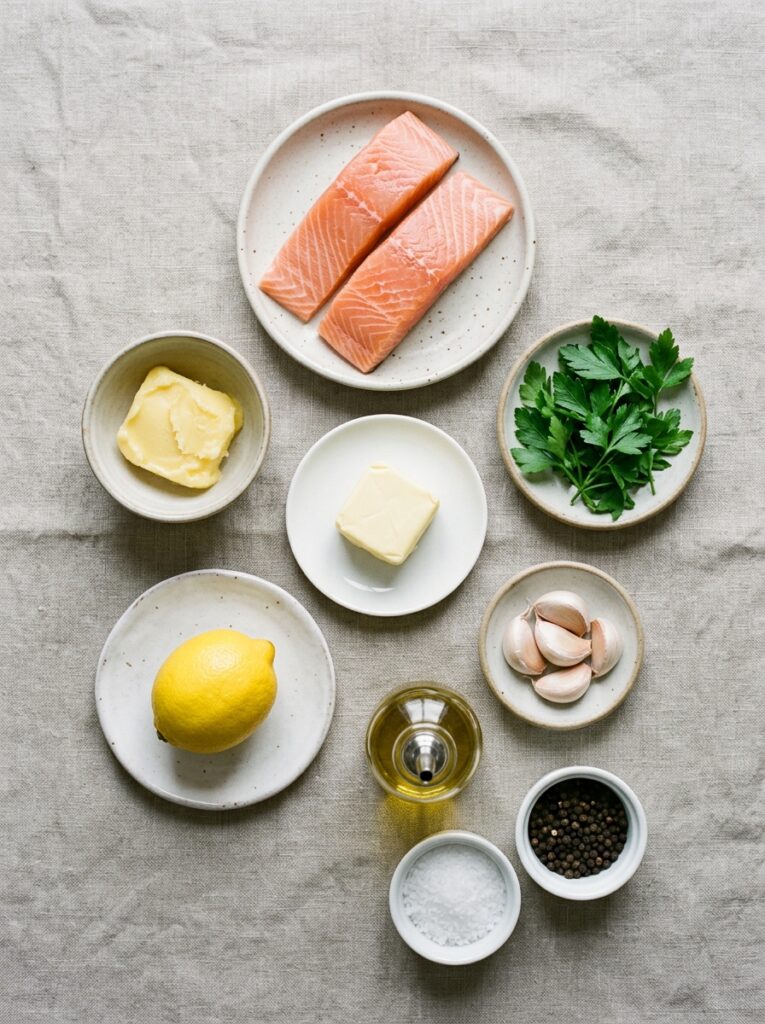 garlic butter ghee salmon bake preparation steps