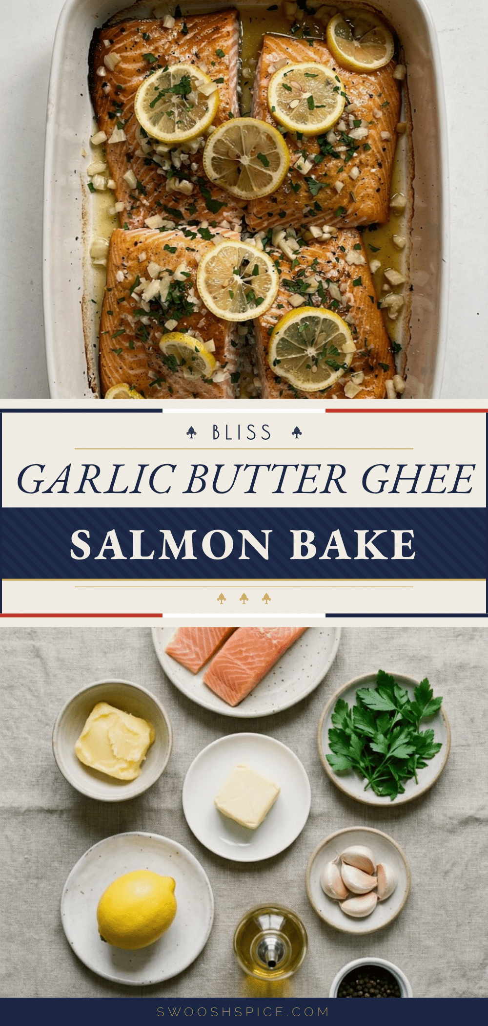 garlic butter ghee salmon bake recipe